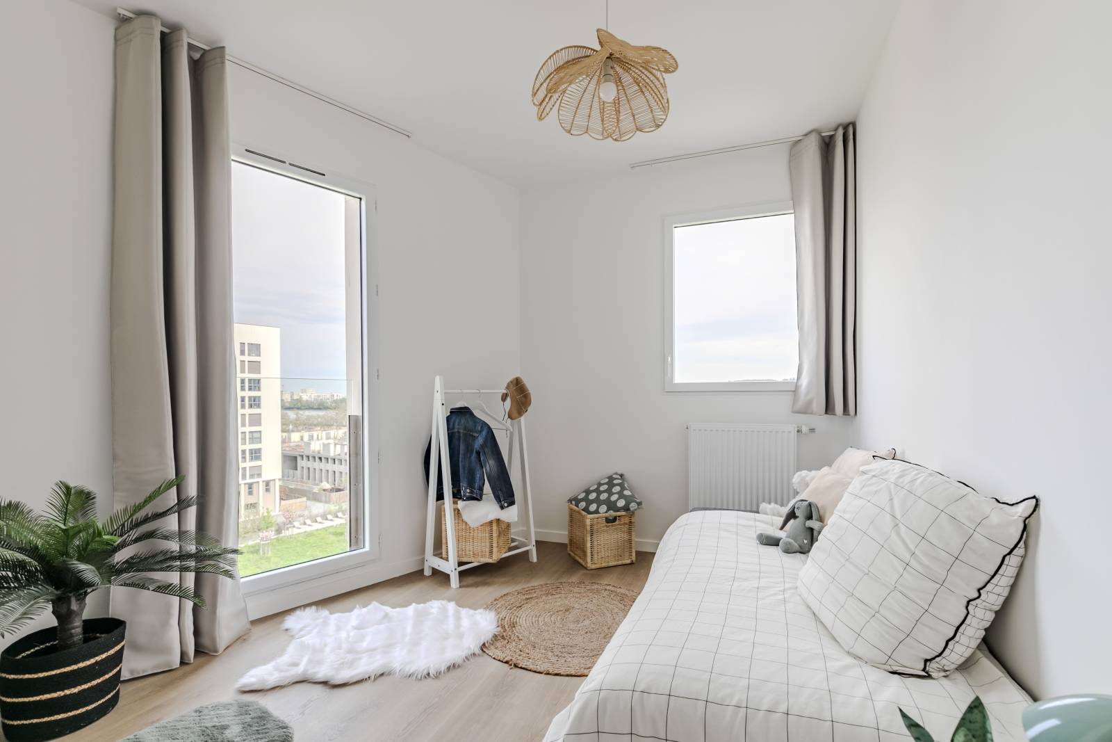 Aménagement d’un appartement témoin T3 avec vue panoramique sur Bordeaux
