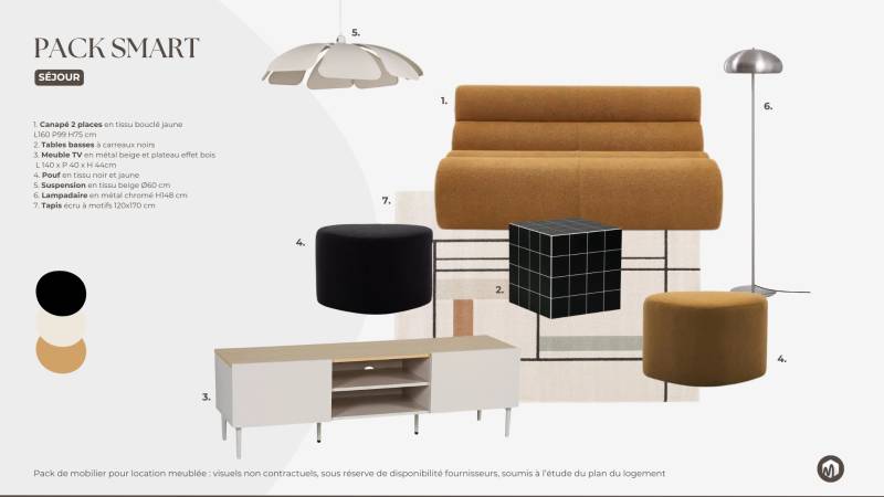 Pack de mobilier préconçu et clé-en-main Smart
