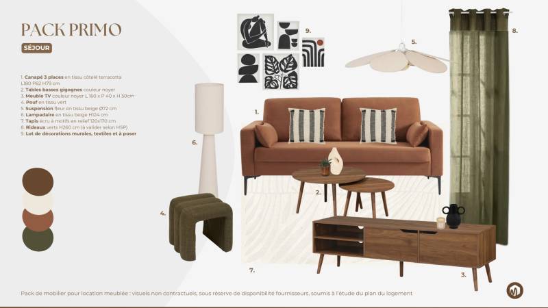 Pack de mobilier complet et clé-en-main Primo