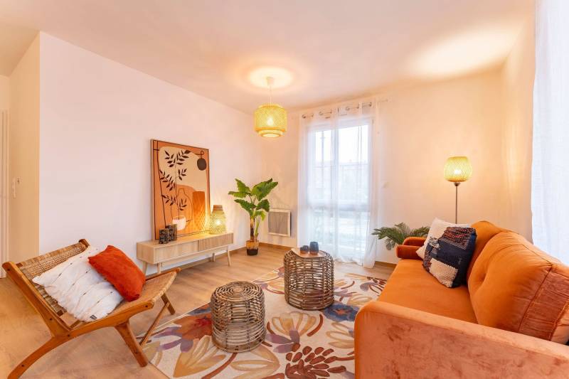 Aménagement d'un appartement témoin T3 pour la vente immobilière à Douai