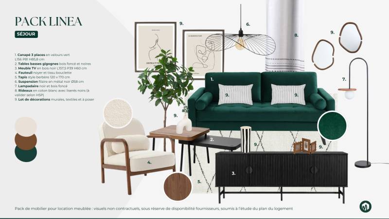 Pack de mobilier complet et clé-en-main Linea
