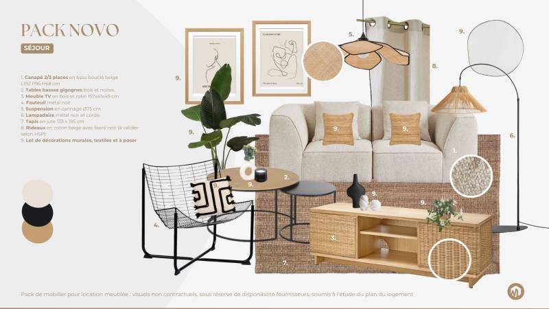 Pack de mobilier complet et clé-en-main Novo