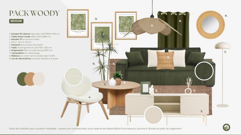 Pack de mobilier complet et clé-en-main Woody