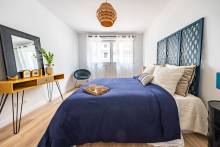 Chambre principale aménagée et décorée avec soin à Dijon