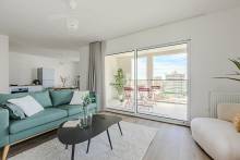 Aménagement d’un appartement témoin T3 avec vue panoramique sur Bordeaux