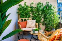 Aménagement d’un logement témoin avec terrasse privative